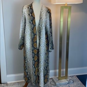 Snake print duster
